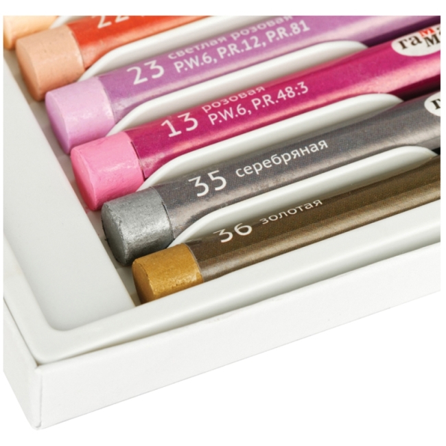 Пастель масляная Гамма "Студия", 36 цветов, картон. упак.