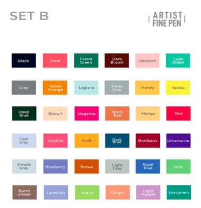 Набор 36 линеров капиллярных Sketchmarker Artist Pen "Базовый 2"  купить в магазине маркеров ArtCraft.Space с доставкой по всему миру