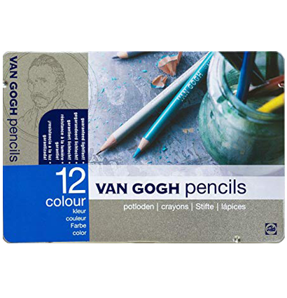 Van Gogh Royal Talens 12 набор цветных карандашей в фирменном кейсе купить в художественном магазине ArtCraft.Space с доставкой по РФ и СНГ