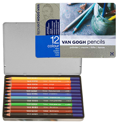 Ван Гог - Van Gogh Royal Talens 12 набор цветных карандашей в фирменном кейсе купить в художественном магазине ArtCraft.Space с доставкой по РФ и СНГ