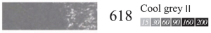 Пастель сухая мягкая профессиональная круглая Галерея цвет № 618 серый II