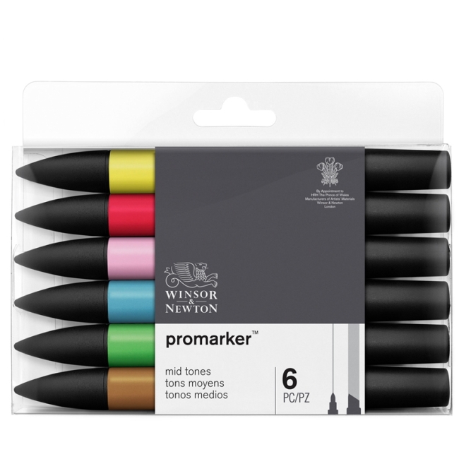 Набор художественных  маркеров "PROMARKER" 6 цветов
