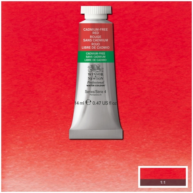 Акварель художественная Winsor&Newton "Professional", 14мл, туба, красный бескадмиевый Акварель художественная Winsor&Newton "Professional", 14мл, туба, красный бескадмиевый