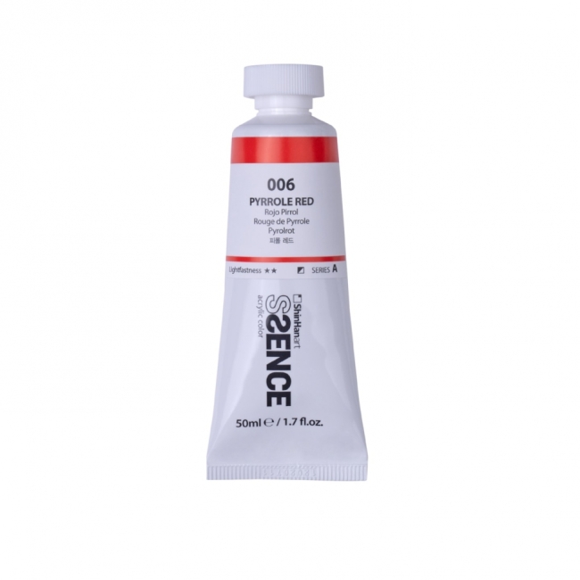 Краска акриловая ShinHan Ssence туба 50мл №6 Красный пиррол Краска акриловая ShinHan Ssence туба 50мл №6 Красный пиррол