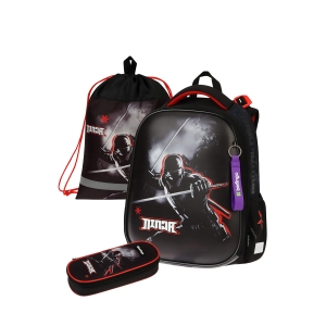 Ранец Berlingo Expert Box "Ninja" 38*29*16см, 2 отделения, анатомическая спинка, пенал и мешок для обуви в комплекте
