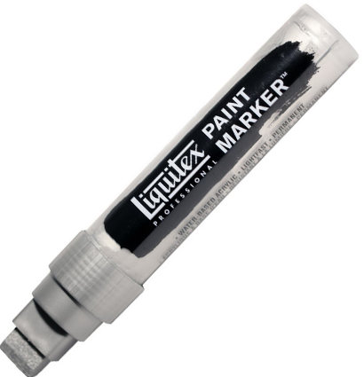 Маркер акриловый Liquitex Paint Marker широкий 15 мм 239 серебро богатое иридисцентное купить в магазине маркеров ArtCraft.Space