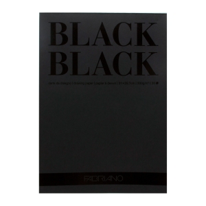 Альбом для графики BlackBlack 300г/м2 21*29,7см 20л (черная бумага) склейка по короткой стороне