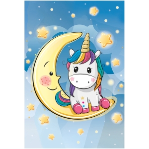 Пазл  24 эл. Maxi ТРИ СОВЫ "Единорог на луне"