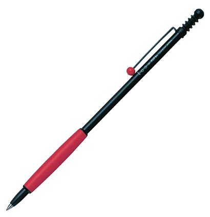 Ручка шариковая автоматическая Tombow ZOOM 707 черная (корпус черный с красным, линия 0.7мм) подарочная упаковка