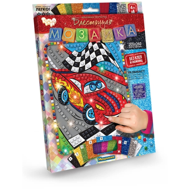 Аппликация из мягкого пластика Danko toys "Машина", европодвес