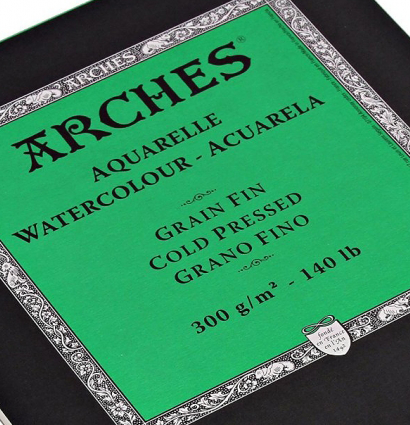 Arches Aquarelle Fin альбом для акварели из хлопка 21 х 31 см / 12 листов / 300 гм (среднезернистая) купить в художественном магазине ArtCraft.Space с доставкой по РФ и СНГ