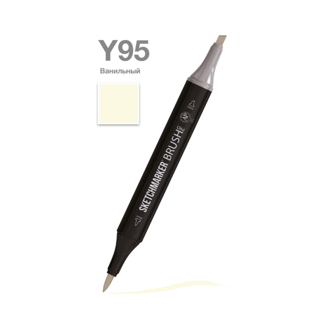 Маркер SKETCHMARKER Brush двухсторонний на спирт.основе цв.Y95 Ванильный