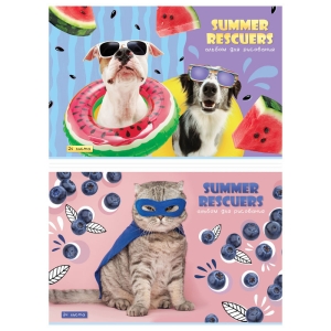 Альбом для рисования 24л., А4, на скрепке ArtSpace "Питомцы. Summer", эконом