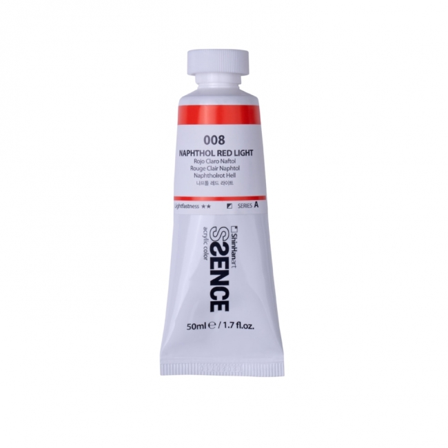 Краска акриловая ShinHan Ssence туба 50мл №8 Красный нафтол светлый Краска акриловая ShinHan Ssence туба 50мл №8 Красный нафтол светлый