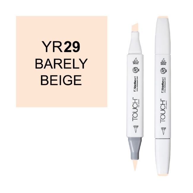 Маркер двухсторонний спиртовой  TOUCH TWIN BRUSH YR29 Бежевый тусклый