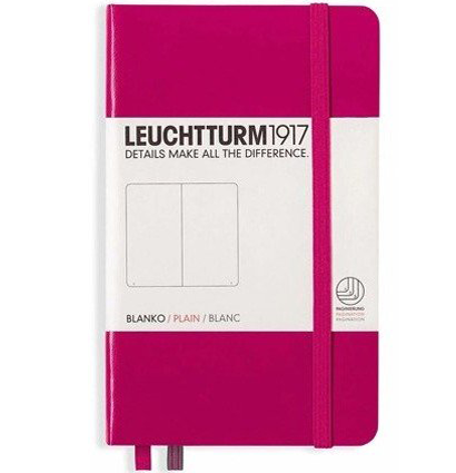 Блокнот Leuchtturm1917 Classic A6 (9x15см.) 80г/м2 - 123 стр. нелинованный, мягкая обложка, цвет: Ягодный