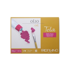 Блок для масла Tela 300г/м.кв 18x24см структура холста 10л склейка по 4 сторонам
