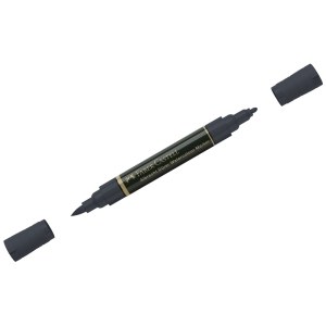 Маркер акварельный пигментированный Faber-Castell "Albrecht Durer", цвет 235 холодный серый VI, двухстор., кистев./пулевид.