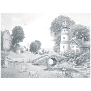 Холст на картоне с эскизом Сонет "Пейзаж", 30*40см