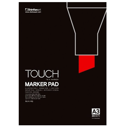 Купить альбом - скетчбук для маркеров в формате А3 Touch Marker Pad ShinHanart в магазине маркеров и товаров для скетчинга ArtCraft.Space