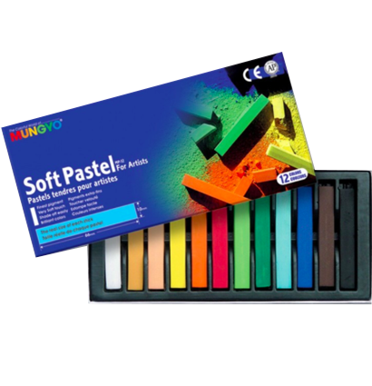 Пастель Mungyo Artists Soft Pastel сухая квадратная 12 цветов (основные) купить в художественном магазине ArtCraft.Space с доставкой по всему миру