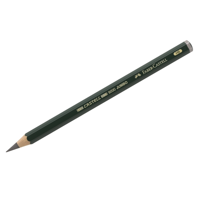 Карандаш ч/г Faber-Castell "Castell 9000 Jumbo" HB, утолщен., заточен.