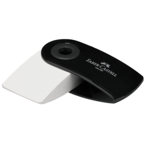 Ластик Faber-Castell "Sleeve Mini", прямоугольный, 54*25*13мм, черный пластиковый футляр