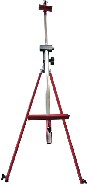 Мольберт  металл. напольный/красный