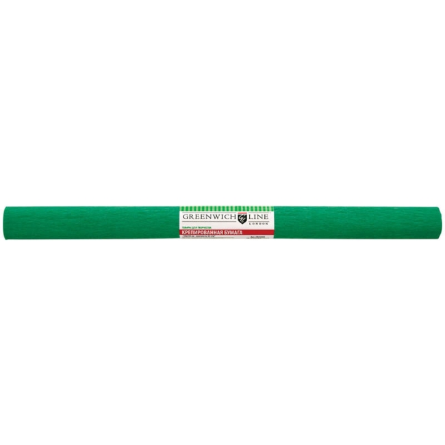 Бумага крепированная Greenwich Line, 50*250см, 32г/м2, темно-зеленая, в рулоне