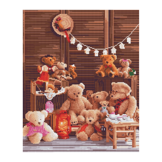 Алмазная мозаика ТРИ СОВЫ "Мишки", 40*50см, холст, картонная коробка с пластиковой ручкой Алмазная мозаика ТРИ СОВЫ "Мишки", 40*50см, холст, картонная коробка с пластиковой ручкой