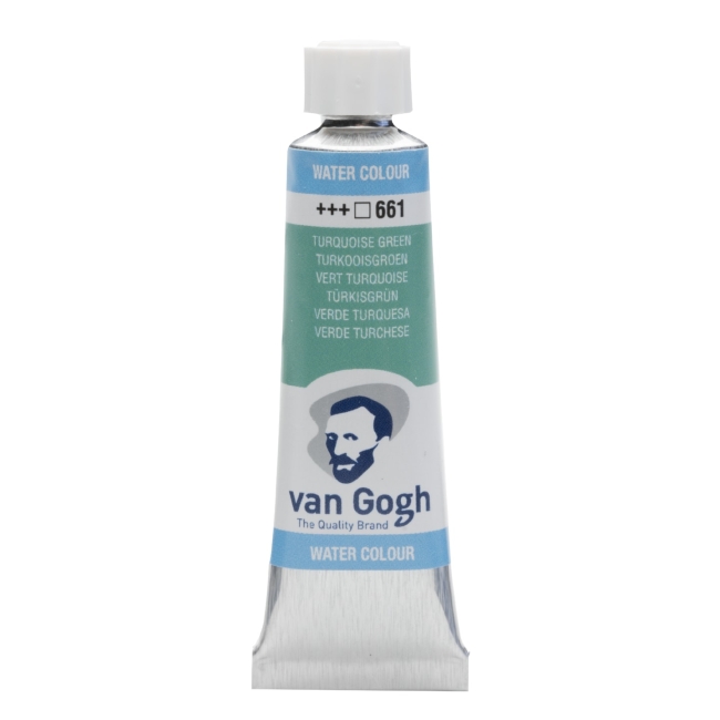 Краска акварельная Van Gogh туба 10мл №661 Сине-зеленый
