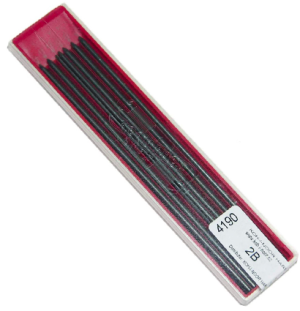 Грифели для цанговых карандашей Koh-I-Noor "Gioconda", 2B, 2мм, 12шт, пласт.пенал