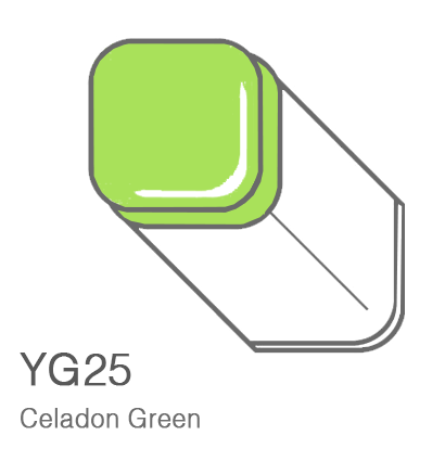 Маркер Copic YG25 Celadon Green / Серовато Зеленый Кобальт поштучно купить в официальном магазине Копик Клаб ArtCraft.Space с доставкой по всему миру