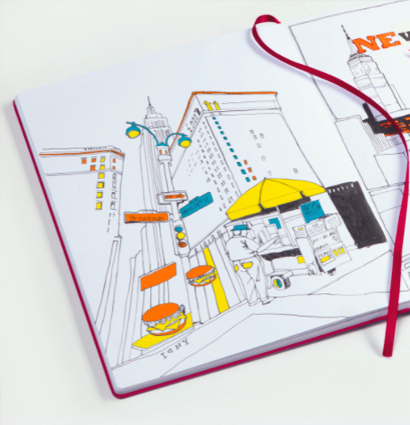 Скетчбук Leuchtturm1917 A5 (14.5x21см.) 150г/м2 - 112 стр., без линовки, твердая обложка, цвет: Черный