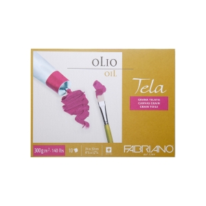 Блок для масла Tela 300г/м.кв 24x32см структура холста 10л склейка по 4 сторонам