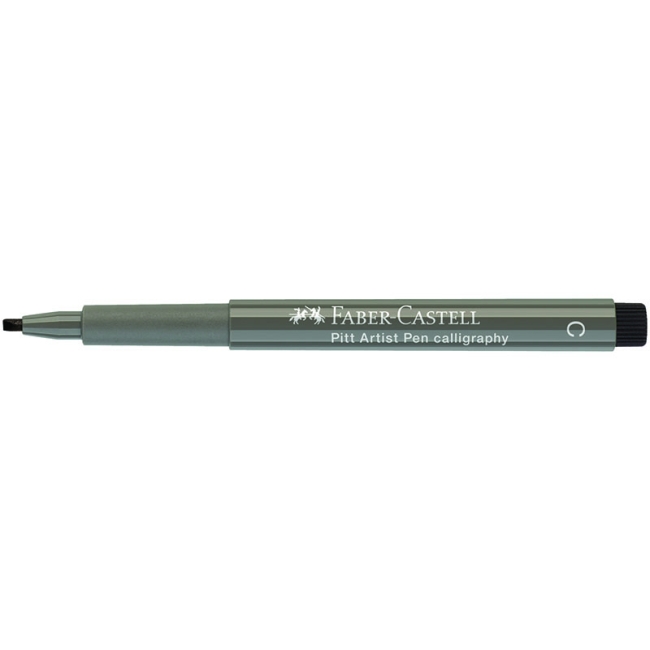 Ручка капиллярная Faber-Castell "Pitt Artist Pen Calligraphy" цвет 273 теплый серый IV, С=2,5мм, пишущий узел каллиграфический