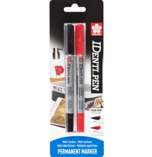 Набор маркеров Identi Pen двусторонний 2шт черный/красный стержень 0.4-1.0мм в блистере, Набор маркеров Identi Pen двусторонний 2шт черный/красный стержень 0.4-1.0мм в блистере,