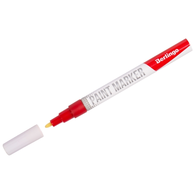 Маркер-краска Berlingo "Uniline PA200", 2мм, красная, нитро-основа Маркер-краска Berlingo "Uniline PA200", 2мм, красная, нитро-основа
