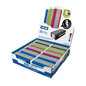 Ластик MILAN Office 320 прямоугольный в пластиковом чехле 61*23*12 мм  из пластика, для стирания графита