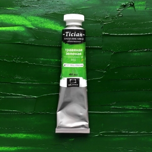 Масляная краска Tician, Травяная зеленая, 46 мл