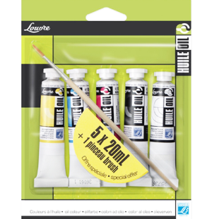 Набор масляных красок LOUVRE 5цв*20мл