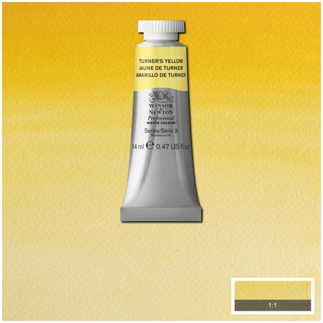 Акварель художественная, 14 мл, Желтый Тёрнер