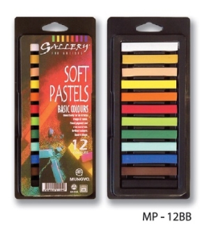 Пастель мягкая квадратная 12 цветов в блистере