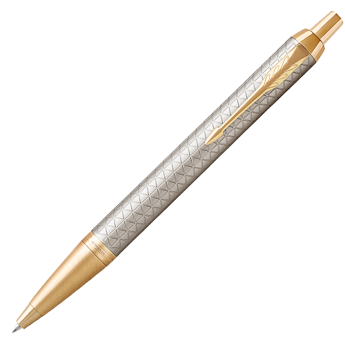 Ручка шариковая Parker IM Premium Warm Silver GT 1 мм синие чернила, подарочная упаковка купить в магазине ArtCraft.Space