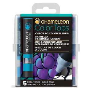 Набор цветовых блендеров "Chameleon" Cool Tones, холодные оттенки  5 шт.