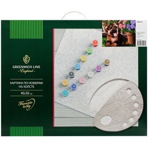 Картина по номерам Greenwich Line "Щенок", 40*50см, с акриловыми красками, холст