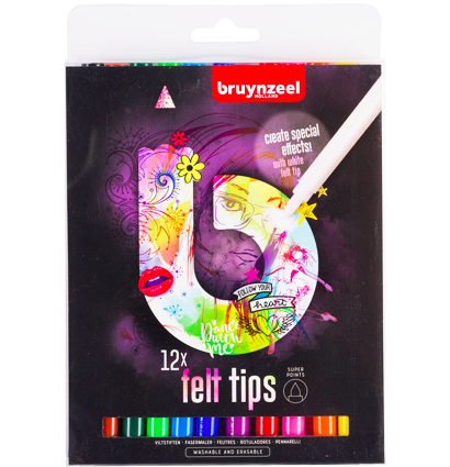 Набор фломастеров Bruynzeel Teen Light 12  купить в магазине ArtCraft.Space