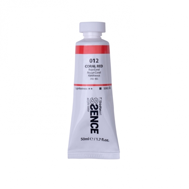 Краска акриловая ShinHan Ssence туба 50мл №12 Красный коралловый Краска акриловая ShinHan Ssence туба 50мл №12 Красный коралловый