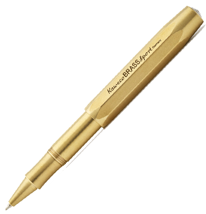 Ручка-роллер KAWECO BRASS Sport 0.7мм цвет корпуса латунный,