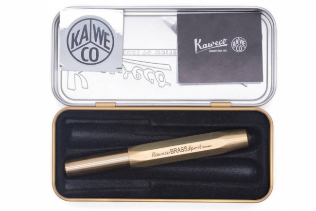 Ручка-роллер KAWECO BRASS Sport 0.7мм цвет корпуса латунный,